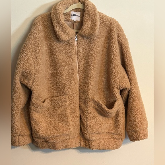 I.AM.GIA Pixie Teddy Caramel Sherpa Oversized Jacket - Fits up to Large - Picture 5 of 15